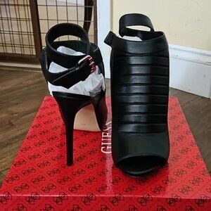 Guess Analae Black Heels Sz 10 Preowned